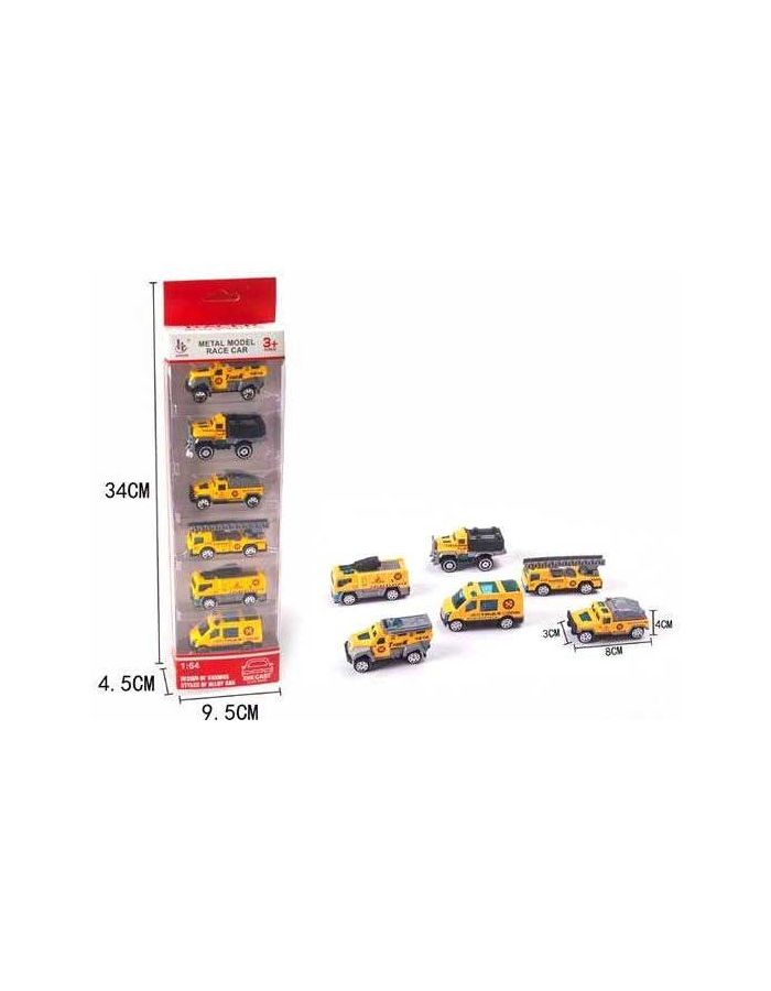 Набор машин 1:64 TRUCK (6шт) в коробке набор машин toy truck set в коробке