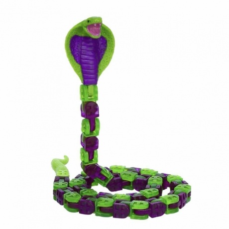 Антистресс-игрушка Klixx Creaturez Кобра фиолетовая - фото 1