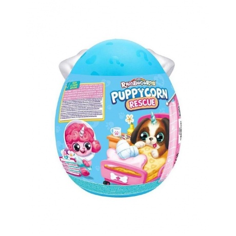 Игровой набор Zuru Rainbocorns сюрприз в яйце Puppycorn Rescue (плюш щенок, мини питомец в яйце, наклейки, слайм, аксессуары доктора) - фото 3