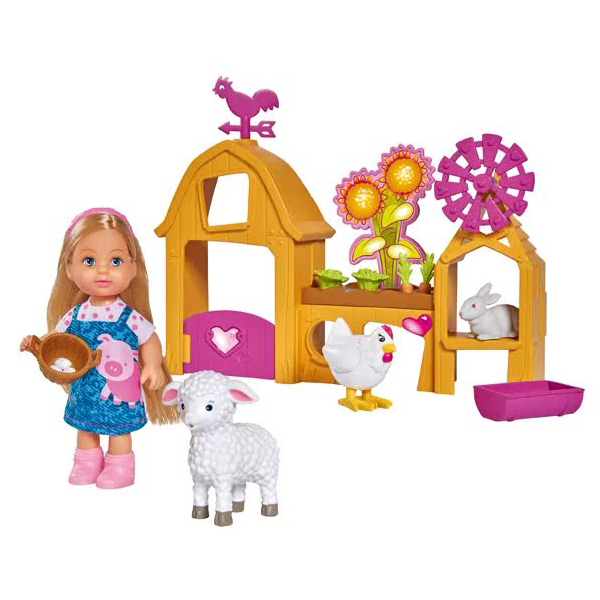 Игровой набор кукла Еви Simba, набор Счастливая ферма 5733075 - фото 1