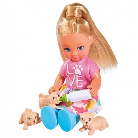 Игровой набор кукла Еви Simba с собачкой и щенками 12 см. 5733072 - фото 1