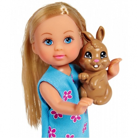 Кукла Еви на самокате с кроликом, 12см - фото 2
