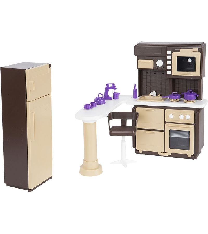 Мебель для кукольного домика Огонек С-1298 игровой набор посуды режем продукты