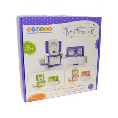 Мебель для кукольного домика Огонек Ванная комната С-1333 - фото 4