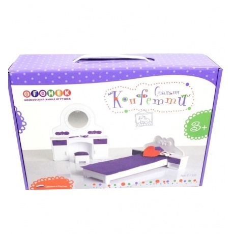 Мебель для кукольного домика Огонек Спальня С-1331 - фото 2