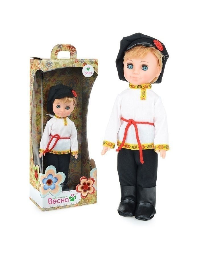 Кукла Мальчик в русском костюме 30 см (кукла пластмассовая) Весна В3909