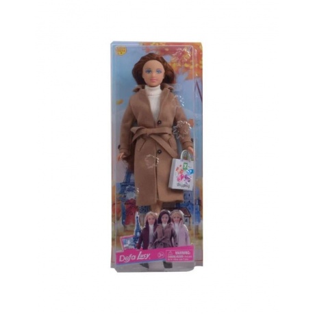 Кукла Модница в осеннем пальто с сумочкой в коробке 8419 - фото 4