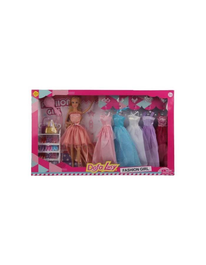 Кукла Модница (5 платьев,обувь,сумочки)в коробке 8446