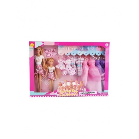 

Набор кукол "Мама и дочь" в коробке 2 куклы,8 платьев,аксессуары 8447