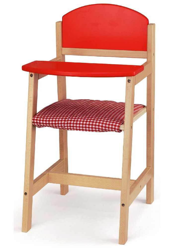 Кукольный стульчик для кормления красный в коробке 50280FSC мебель для кукол стульчик