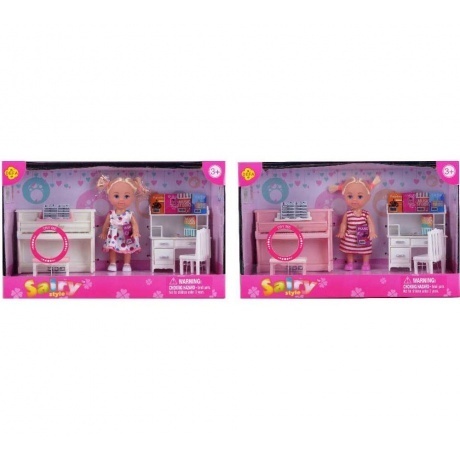 

Кукла (11см) Маленькая пионистка (звук) в коробке 8414