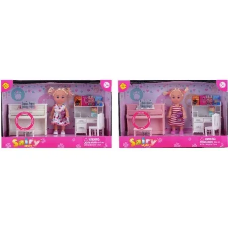 Кукла (11см) Маленькая пионистка (звук) в коробке 8414