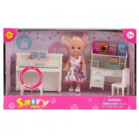 Кукла (11см) Маленькая пионистка (звук) в коробке 8414 - фото 3