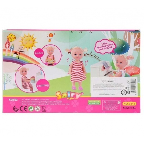 Кукла (11см) Маленькая пионистка (звук) в коробке 8414 - фото 5