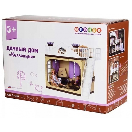Дом для кукол Огонек &quot;Дачный дом&quot; арт.С-1360 - фото 5
