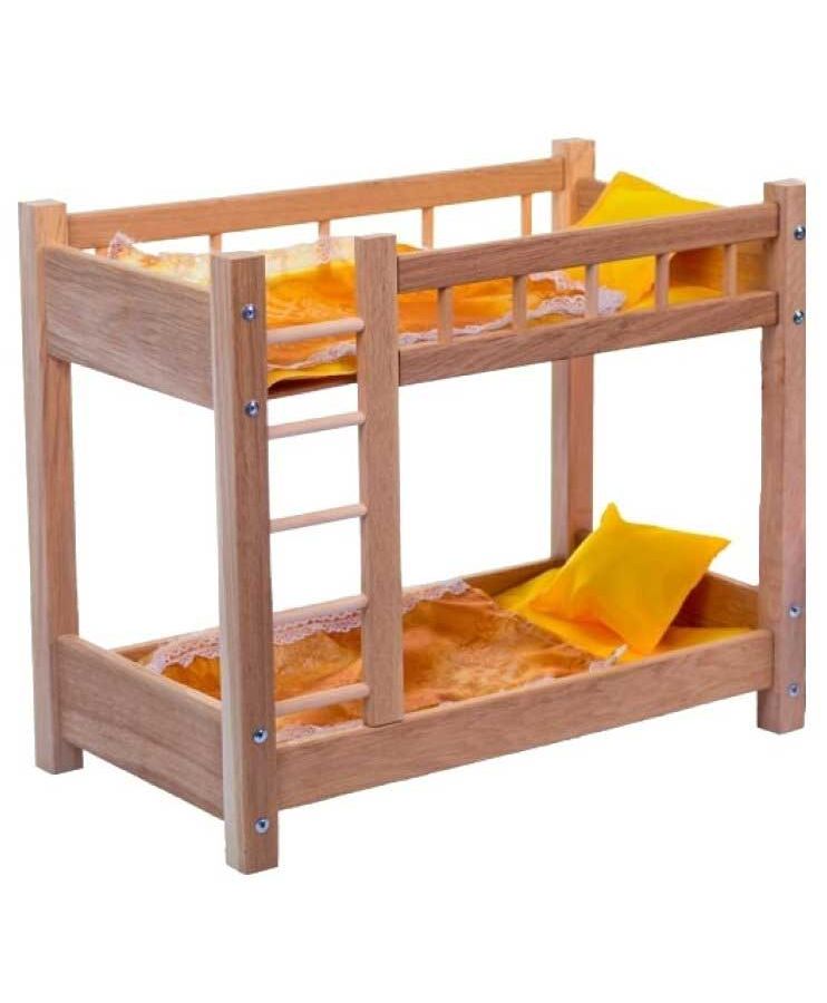 кроватка для кукол 11 деревянная ясюк Кроватка для кукол Ясюкевич №18 Маленькая соня (2-х ярусная) (50*28*42см)