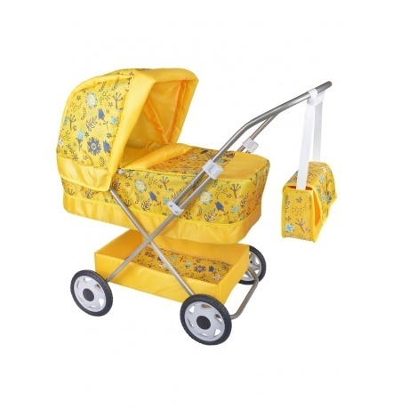 

Коляска кукольная Ясюкевич №13 "Цветы на желтом фоне" (металл.) 77*70*34см