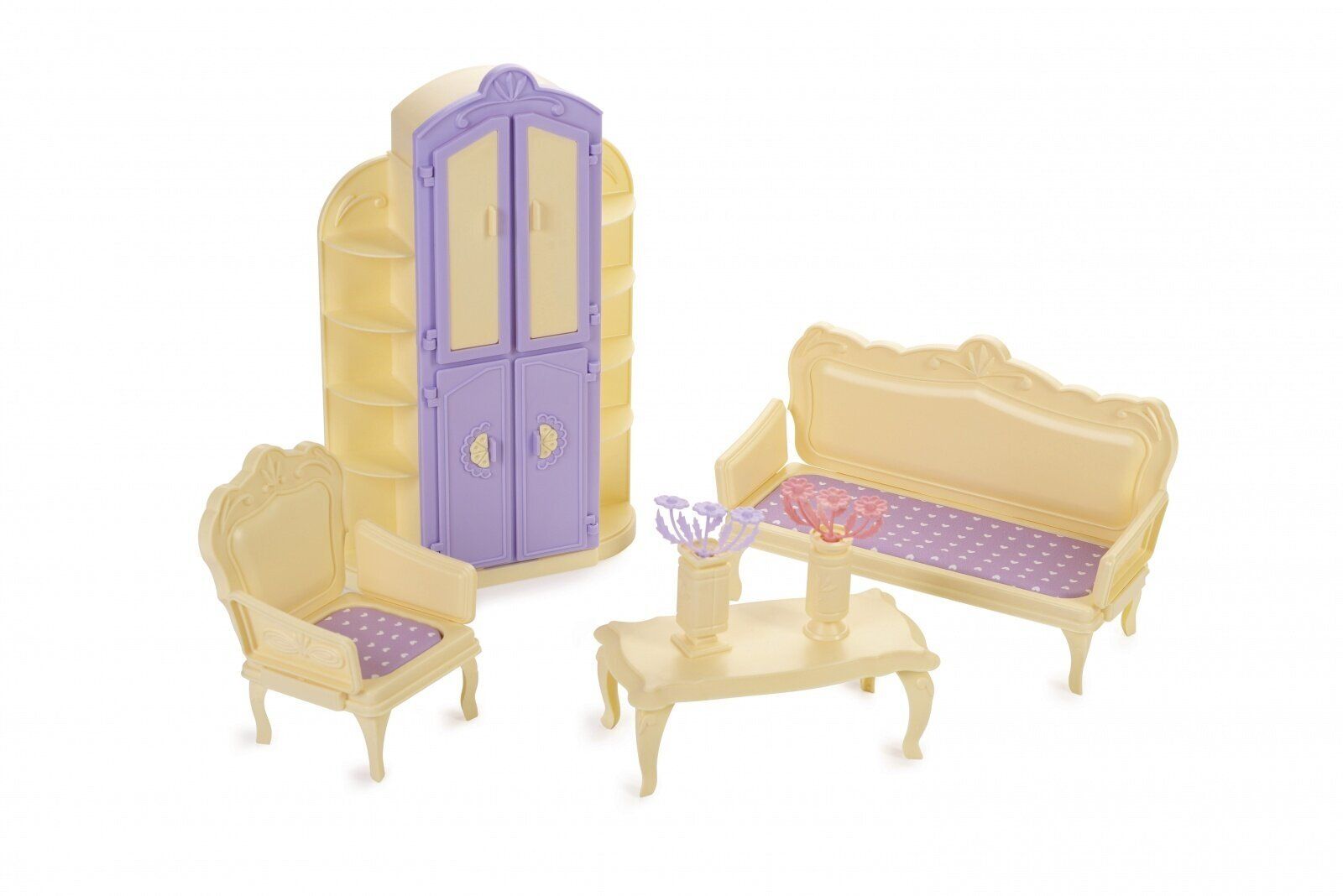 Гостиная комната Огонек Маленькая принцесса (лимонная) диван для кукол огонек мягкий нежно сиреневый с 1573