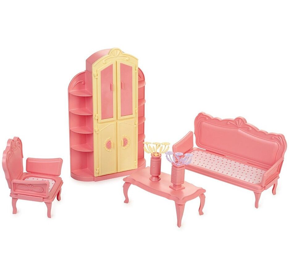 Гостиная комната Огонек Маленькая принцесса (нежно-розовая) диван для кукол огонек мягкий нежно сиреневый с 1573
