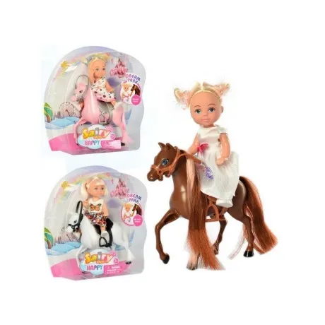 Кукла 10,5 см "Наездница", 4 вида, в блистере лошадка белая/рыжа...