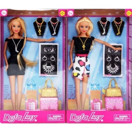 Кукла 29 см с аксессуарами:сумка,сережки,ожерелье,цепочки с куло...