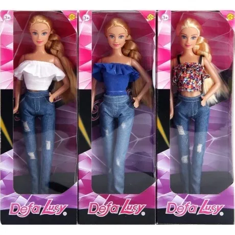 Кукла 29 см 3 вида в ассортименте в коробке топ синий/белый/в го...