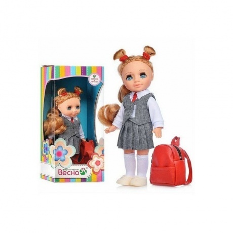 Ася первоклассница в сером.26см Кукла пластмассовая - фото 4