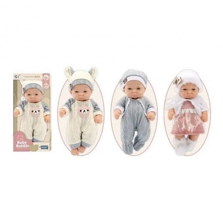 

Пупс (24см) в шапочке,3 вида, в коробке в сером кобинезоне/в бежевом комбинезоне/в пудровом платье