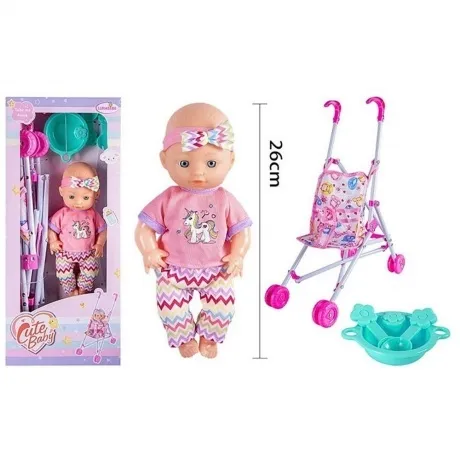 Пупс (25см) в костюме с аксессуарами (4 предмета) в коробке коля...