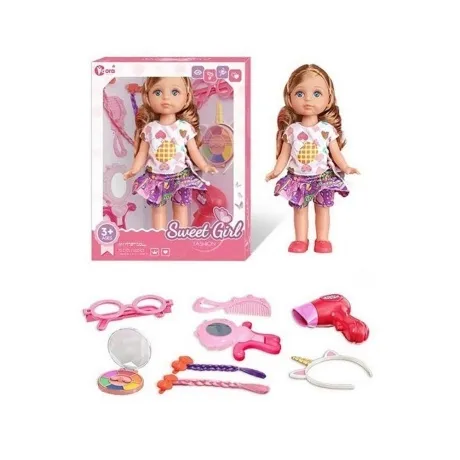 Кукла (29см) в шортах с аксессуарами (8 предметов) в коробке :фе...