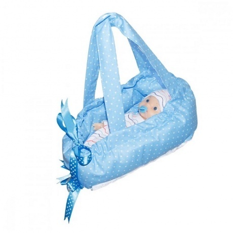 Пупс "Гриша" 22 см в переноске - фото 5