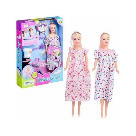 Кукла 29см беременная с 2 детьми и аксессуарами в коробке сумка,...