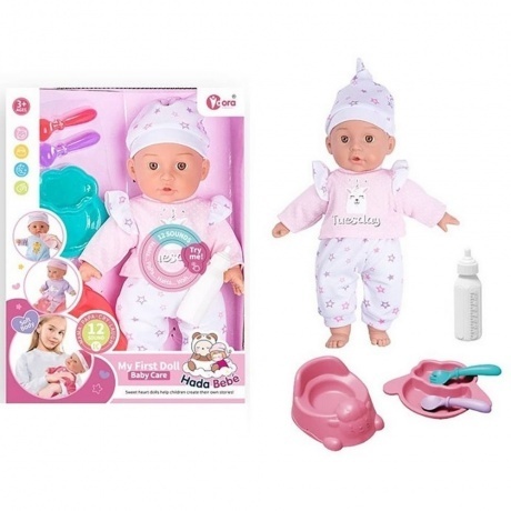 Пупс(31см) Tuesday на батарейках(12 звуков) с аксессуарами в кор...