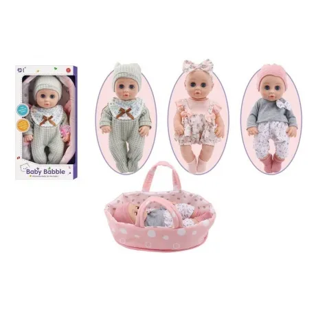 Пупс (31см) с аксессуарами(соска,переноска),3 вида,в коробке в п...