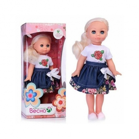 

Эля цветочная поляна Весна кукла 30 см пластмассовая