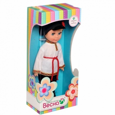 Мальчик в русском костюме Весна кукла 30 см пластмассовая - фото 2