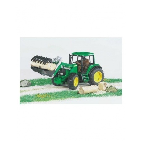 Машинка Bruder Трактор John Deere 6920 с погрузчиком - фото 3