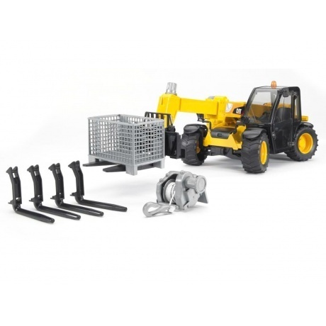 Машинка Bruder Погрузчик колёсный CAT Telehandler с телескопическим ковшом - фото 3
