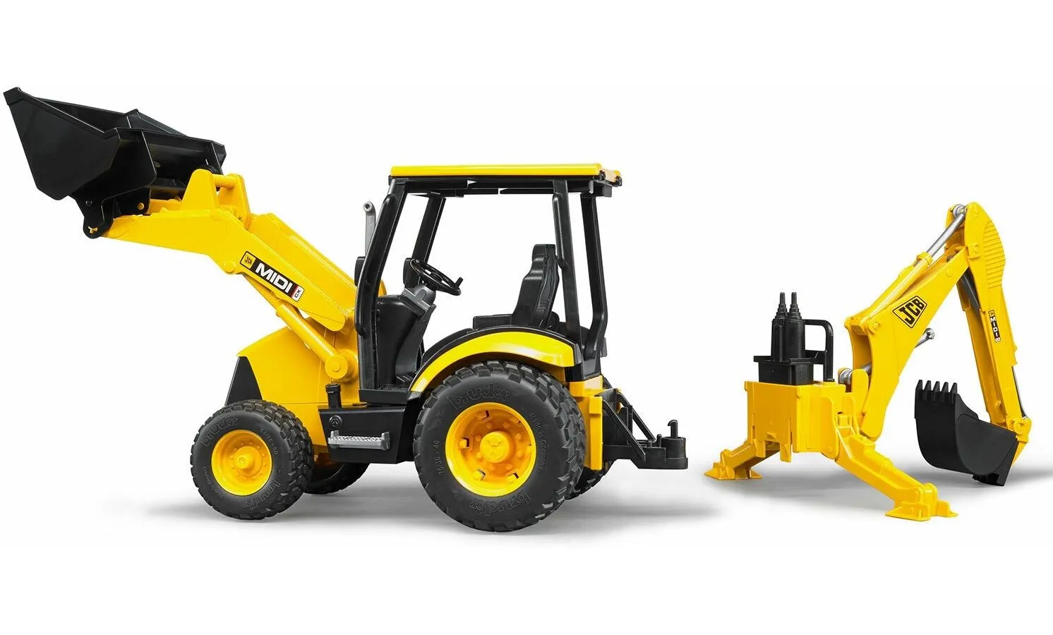 Машинка Bruder Экскаватор – погрузчик колёсный JCB MIDI CX - фото 2