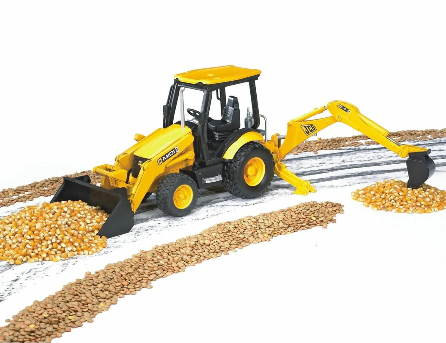 Машинка Bruder Экскаватор – погрузчик колёсный JCB MIDI CX - фото 5