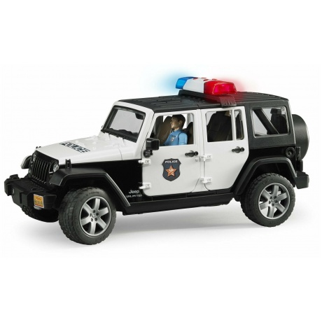 Машинка Bruder Внедорожник Jeep Wrangler Unlimited Rubicon Полиция с фигуркой - фото 1