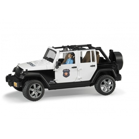 Машинка Bruder Внедорожник Jeep Wrangler Unlimited Rubicon Полиция с фигуркой - фото 2