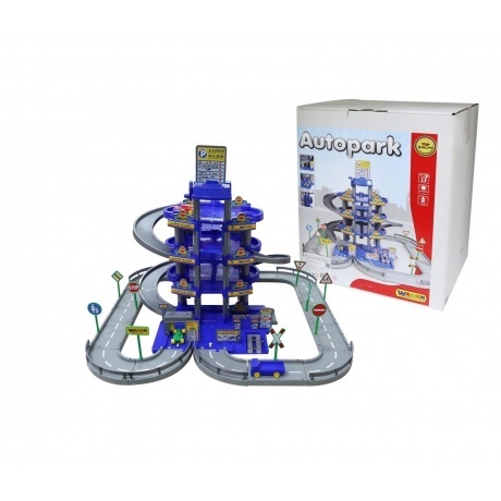 Паркинг Полесье с дорогой и автомобилями синий - фото 3