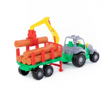 Трактор &quot;Силач&quot; с полуприцепом-лесовозом 45041 - фото 3