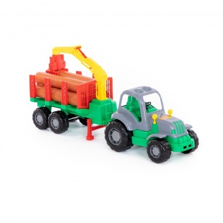 Трактор &quot;Силач&quot; с полуприцепом-лесовозом 45041 - фото 4