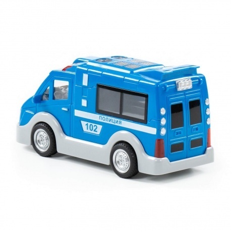 Автомобиль инерционный &quot;Полиция&quot; (свет,звук) в коробке 79664 - фото 2