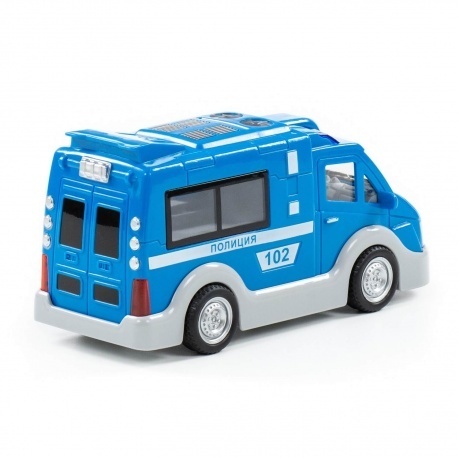 Автомобиль инерционный &quot;Полиция&quot; (свет,звук) в коробке 79664 - фото 3
