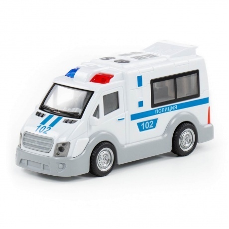 Автомобиль инерционный &quot;Полиция&quot; (свет,звук) в коробке 79664 - фото 6