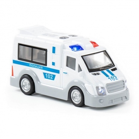 Автомобиль инерционный &quot;Полиция&quot; (свет,звук) в коробке 79664 - фото 9