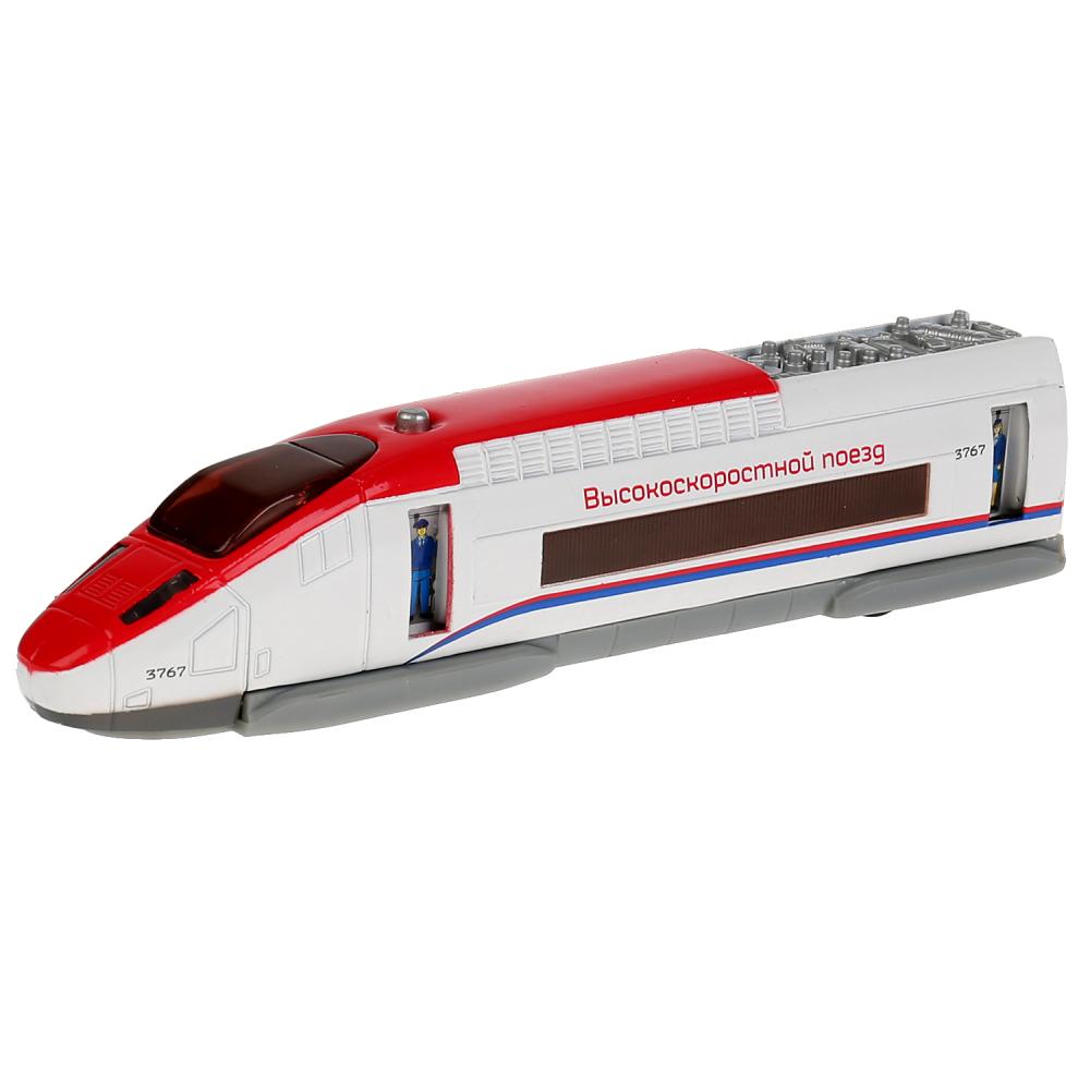 Модель Скоростной поезд 18,5см металлическая инерционная, свет,звук 286302, Технопарк SB-18-32WB-B
